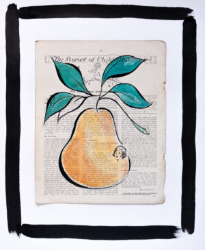 Franz Schubert Pear - Original Signed Ink Painting