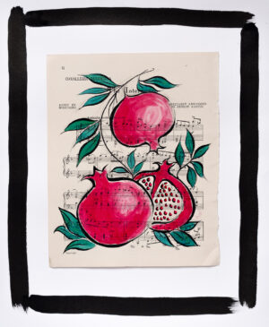 The Intermezzo Pomegranates - Original Signed Ink Painting